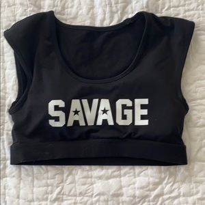 SPORTS BRA - CROP TEE SPORTS BRA - BLACK